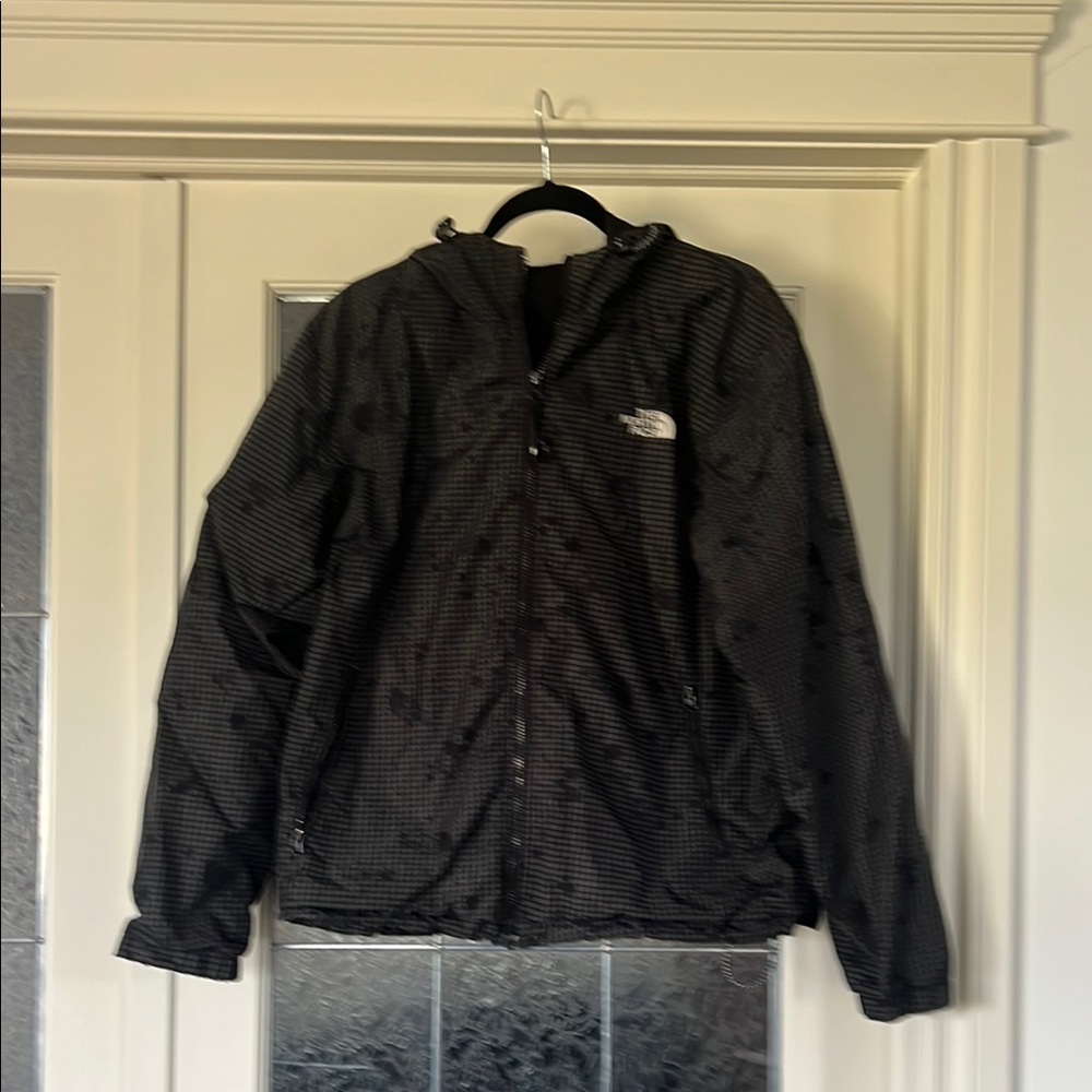 The North Face Black Gray Hooded Lightweight Jacket Size Large